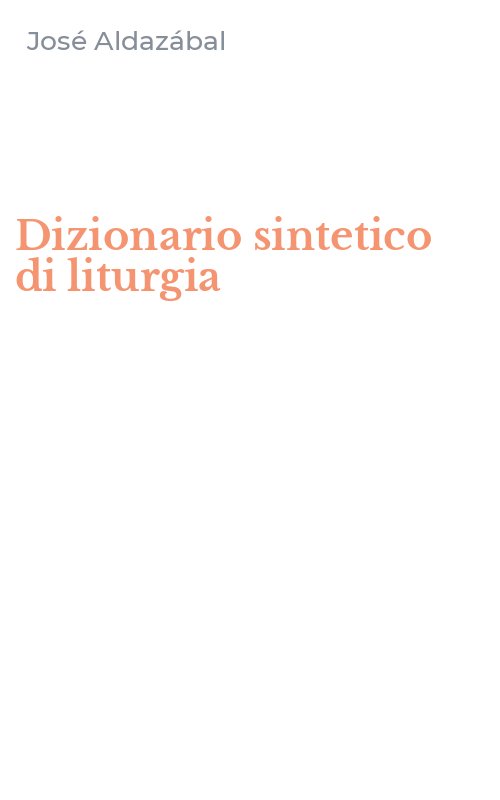 Dizionario sintetico di liturgia