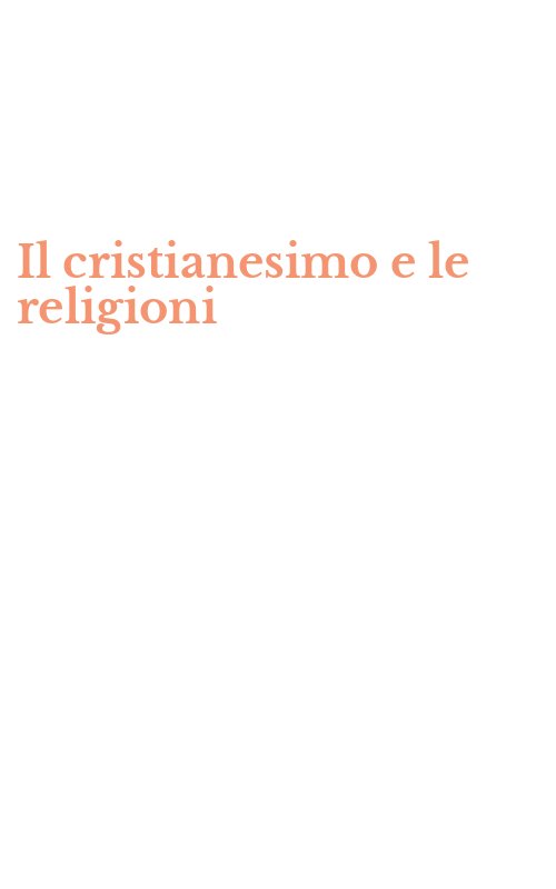 Il cristianesimo e le religioni