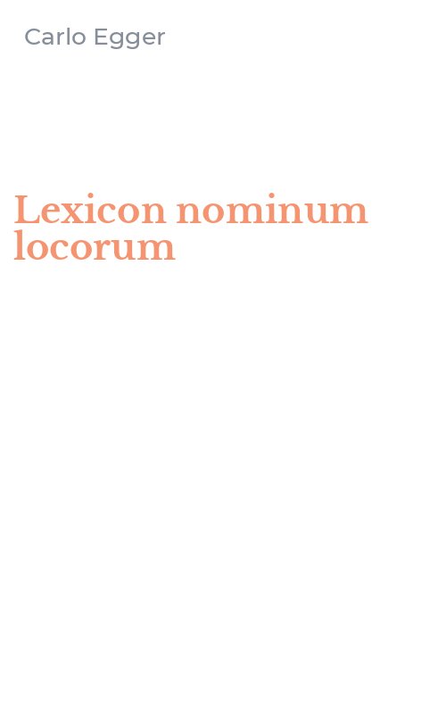 Lexicon nominum locorum