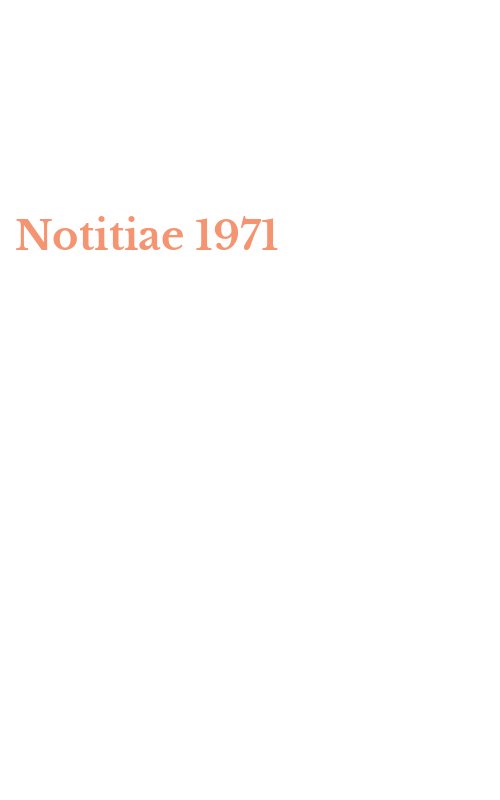 Notitiae 1971
