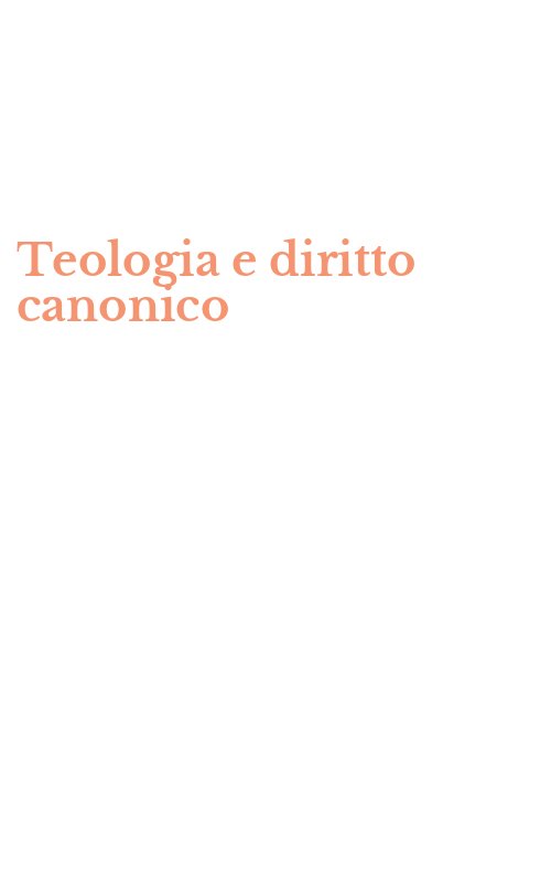 Teologia e diritto canonico