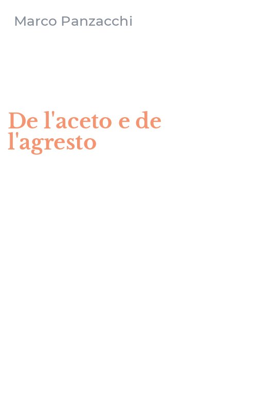 De l'aceto e de l'agresto