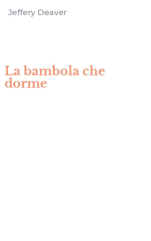La bambola che dorme