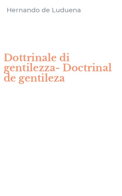 Dottrinale di gentilezza-Doctrinal de gentileza