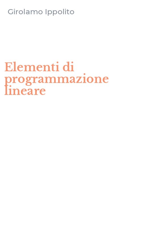 Elementi di programmazione lineare
