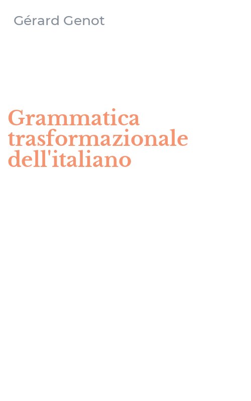 Grammatica trasformazionale dell'italiano