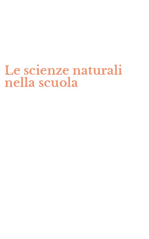 Le scienze naturali nella scuola