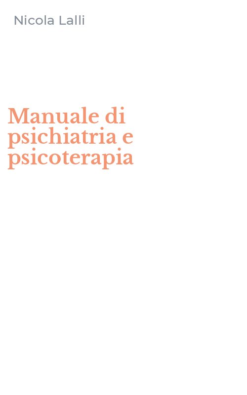 Manuale di psichiatria e psicoterapia