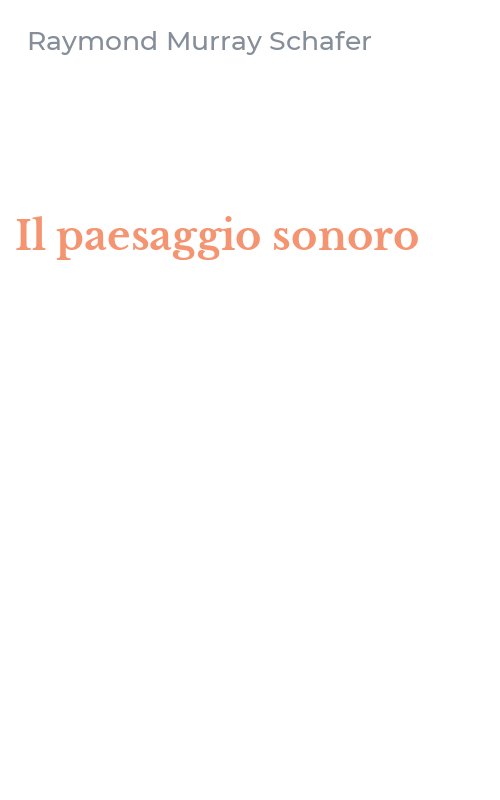 Il paesaggio sonoro