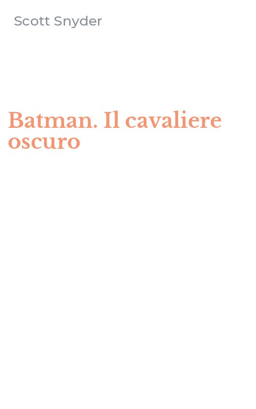 Batman. Il cavaliere oscuro