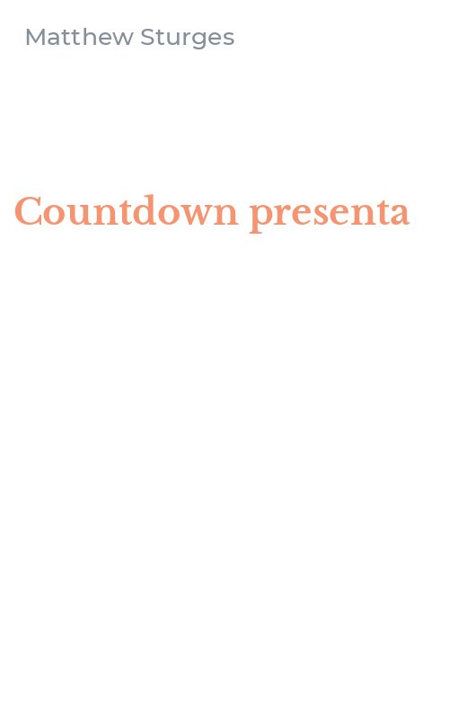 Countdown presenta