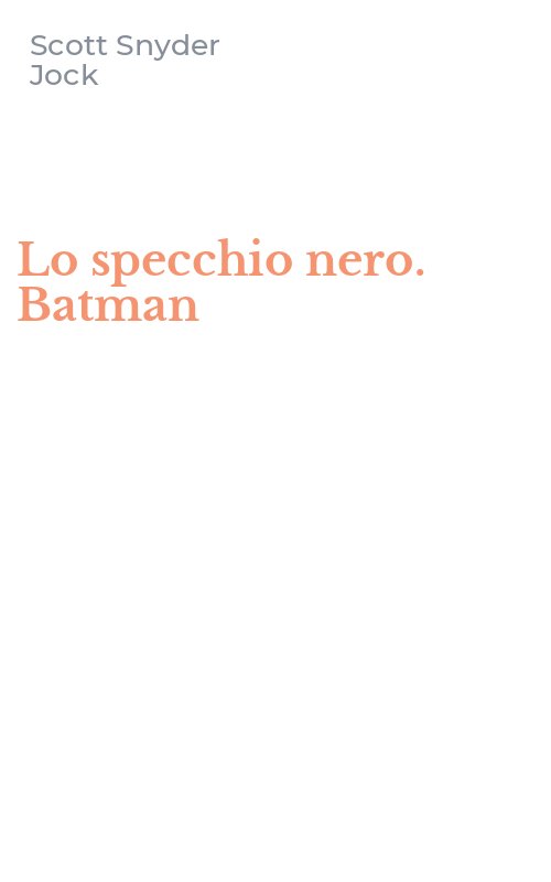 Lo specchio nero. Batman