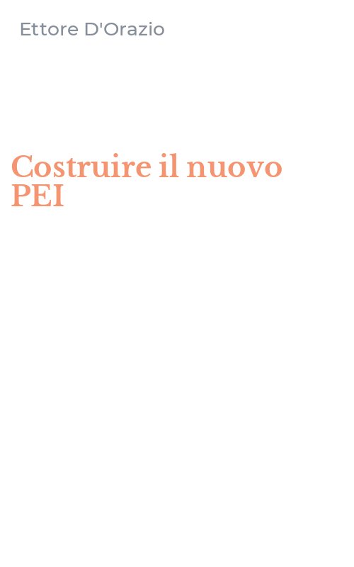Costruire il nuovo PEI