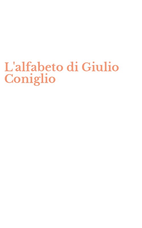 L'alfabeto di Giulio Coniglio