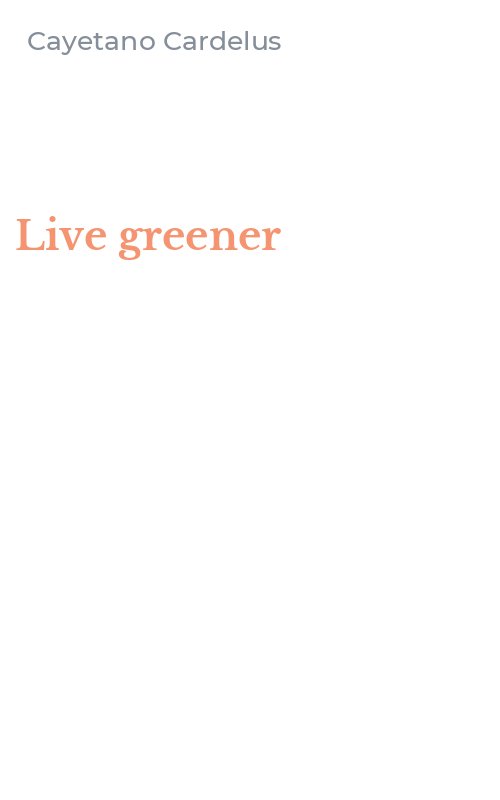Live greener