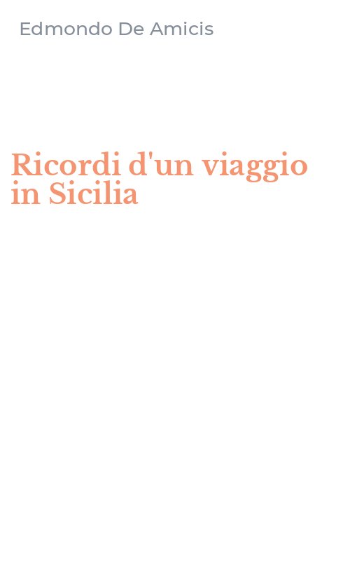 Ricordi d'un viaggio in Sicilia