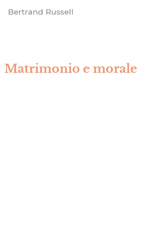 Matrimonio e morale