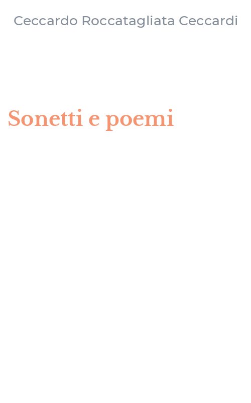 Sonetti e poemi