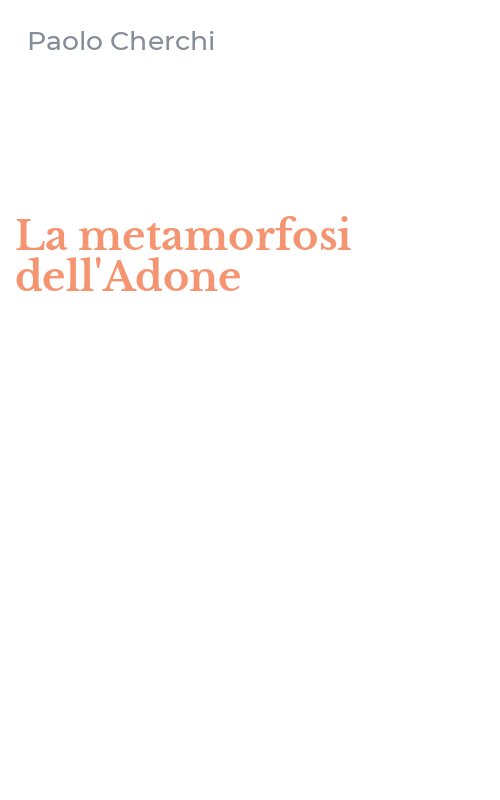 La metamorfosi dell'Adone