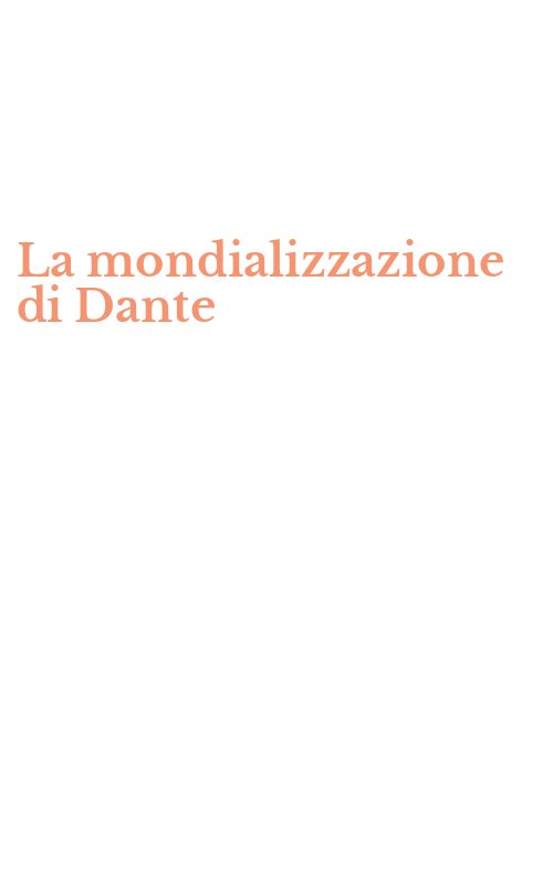 La mondializzazione di Dante