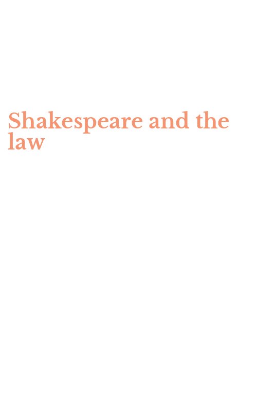 Shakespeare and the law