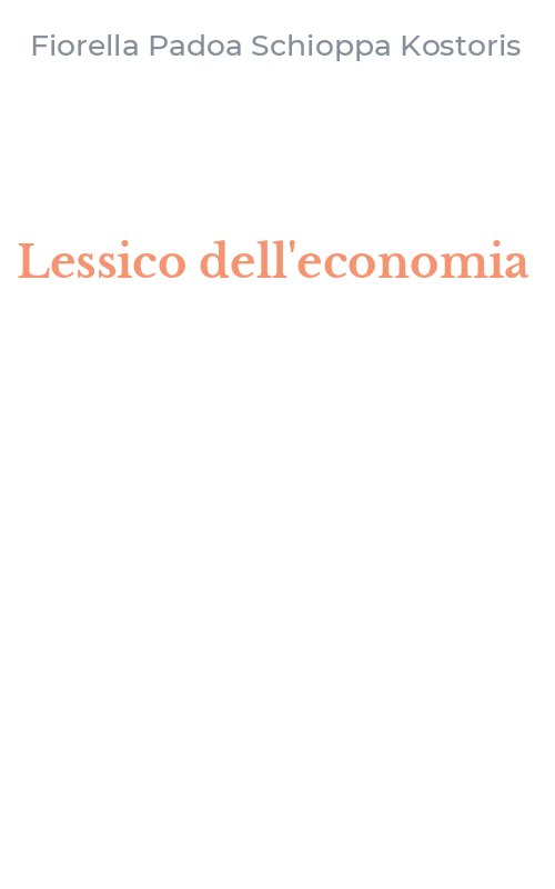Lessico dell'economia
