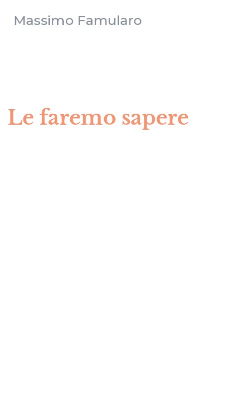 Le faremo sapere