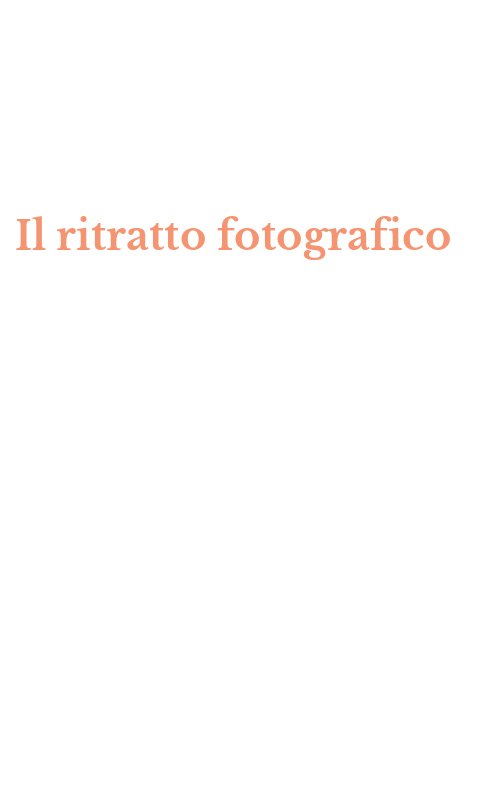 Il ritratto fotografico