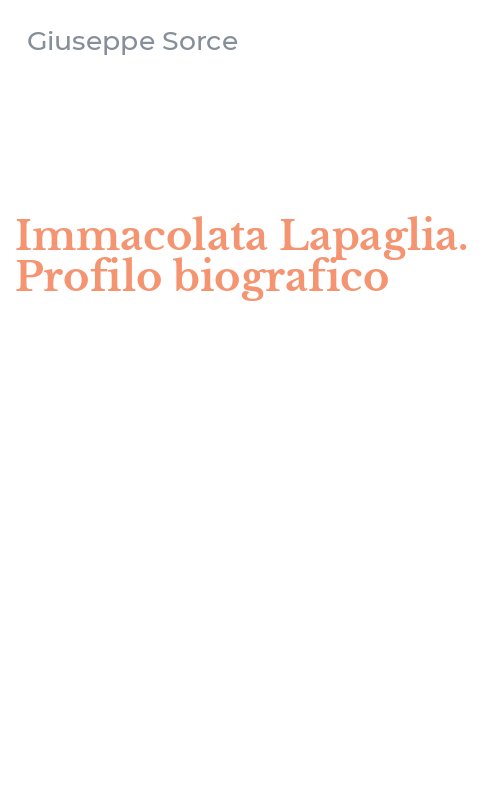 Immacolata Lapaglia. Profilo biografico