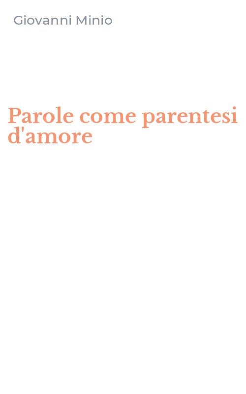 Parole come parentesi d'amore