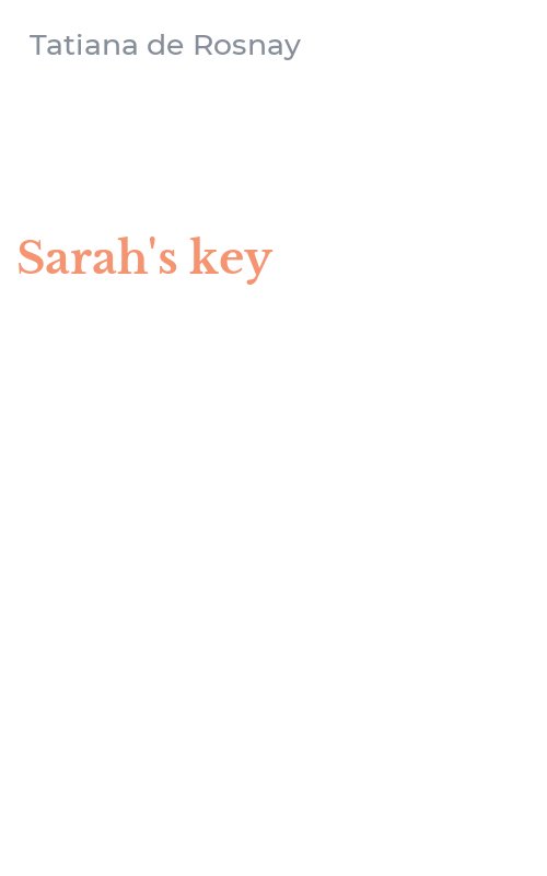 Sarah's key