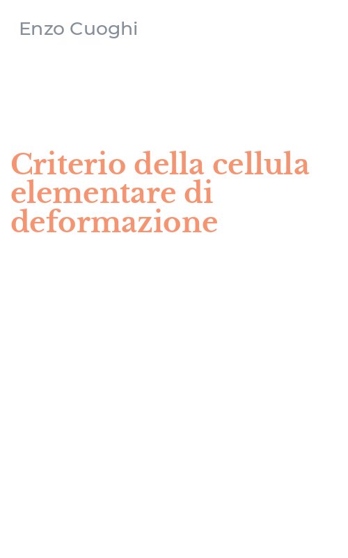 Criterio della cellula elementare di deformazione