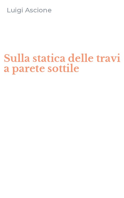 Sulla statica delle travi a parete sottile