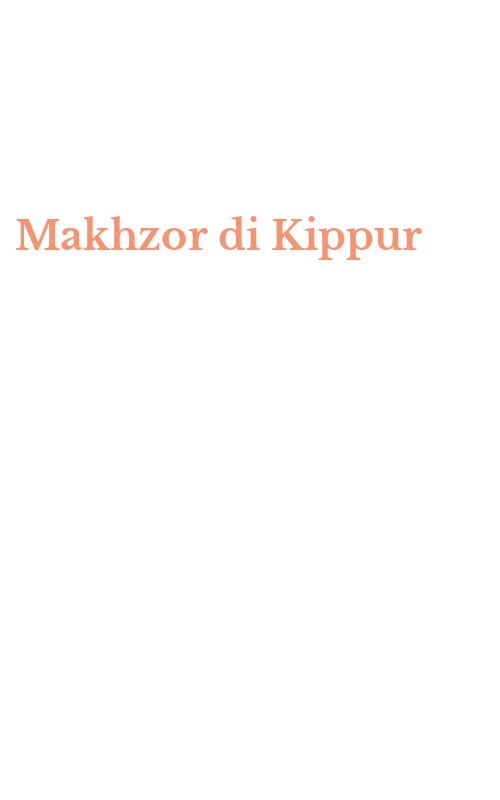Makhzor di Kippur