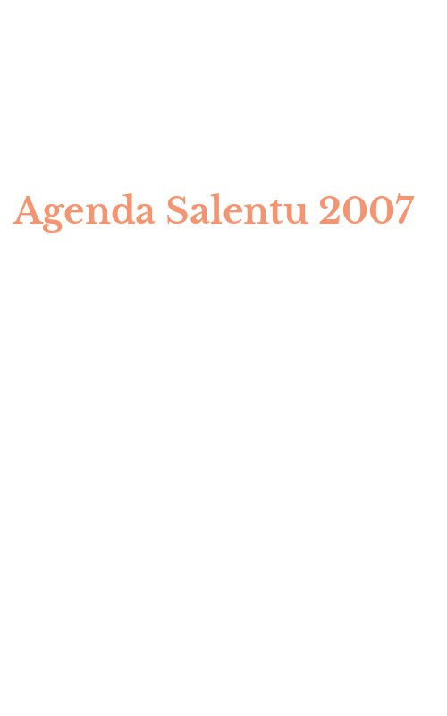 Agenda Salentu 2007