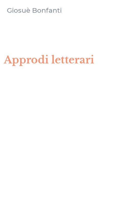 Approdi letterari