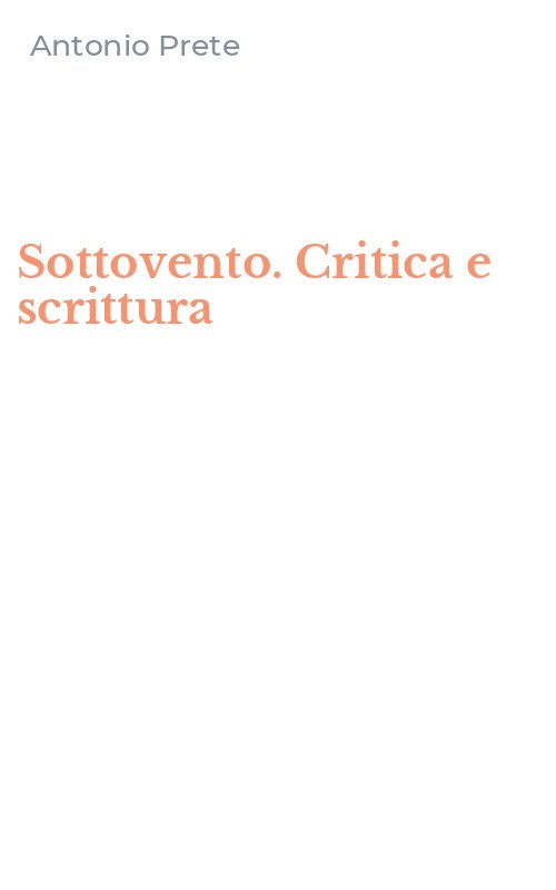 Sottovento. Critica e scrittura