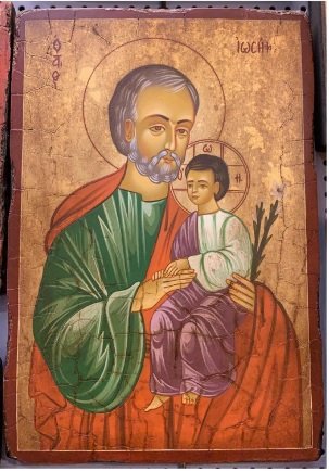 SAN GIUSEPPE 22x32 cm DIPINTA e ANTICATA