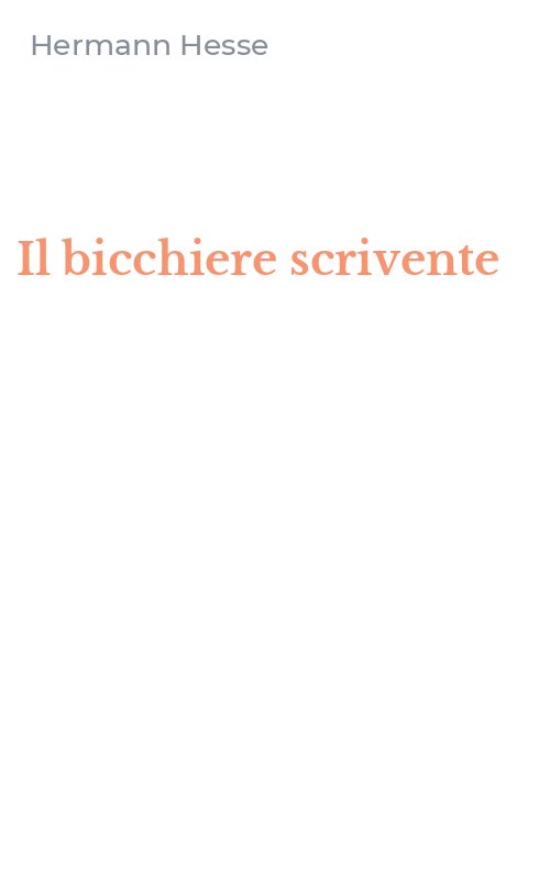 Il bicchiere scrivente