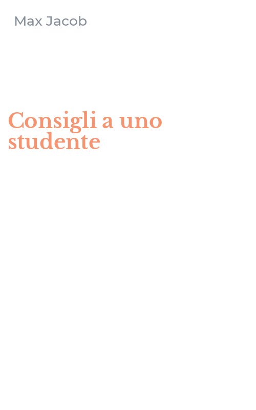 Consigli a uno studente
