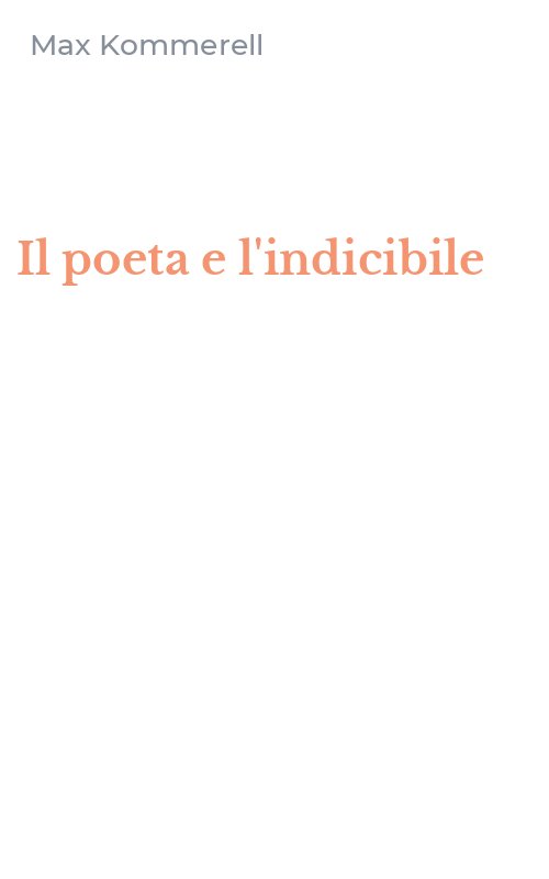Il poeta e l'indicibile