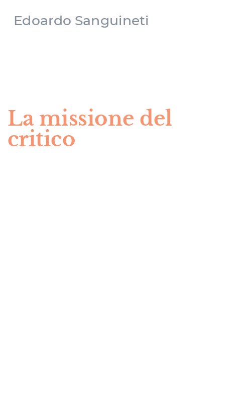 La missione del critico