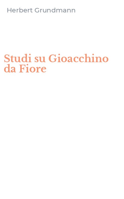 Studi su Gioacchino da Fiore