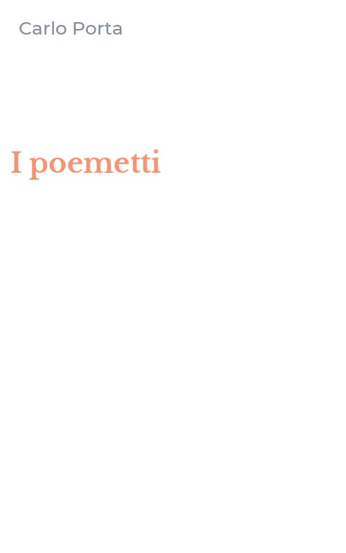 I poemetti