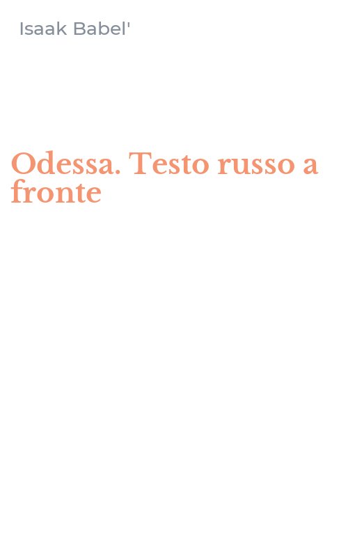 Odessa. Testo russo a fronte