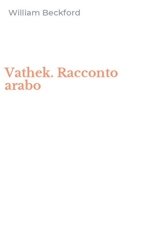 Vathek. Racconto arabo