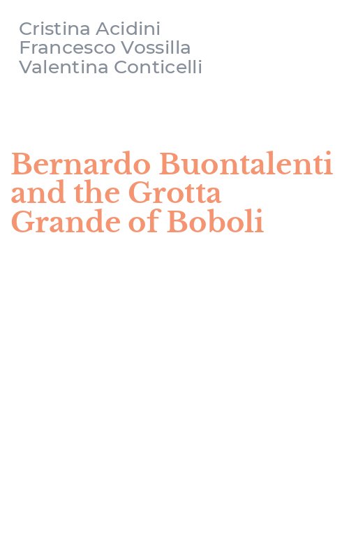 Bernardo Buontalenti and the Grotta Grande of Boboli