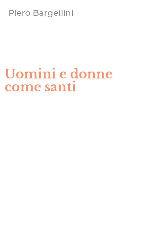 Uomini e donne come santi