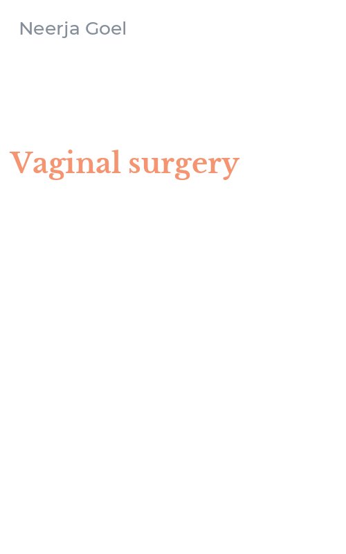 Vaginal surgery