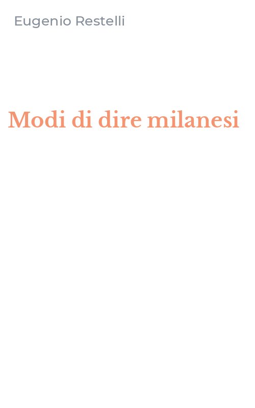 Modi di dire milanesi